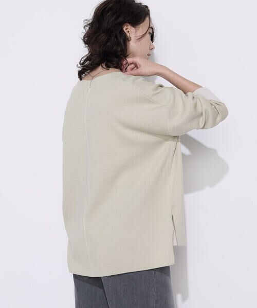 COMME CA COMFORT / コムサ・コンフォート（Lサイズ） カットソー | 〔 TALLサイズ 〕 接結編み バイカラープルオーバー | 詳細14