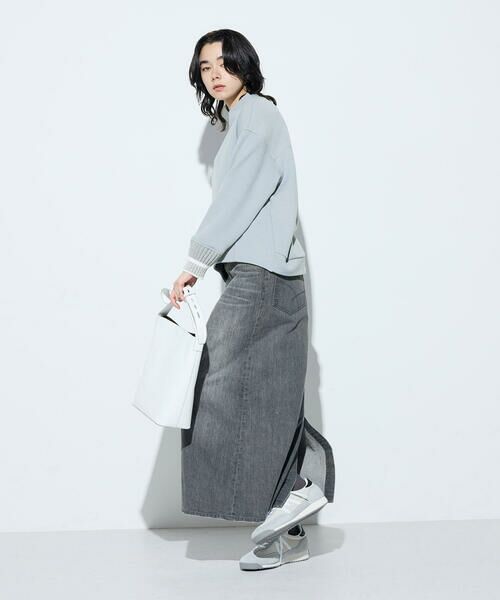 COMME CA COMFORT / コムサ・コンフォート（Lサイズ） カットソー | 〔 +サイズ 〕 袖口キラキラニットリブプルオーバー | 詳細1