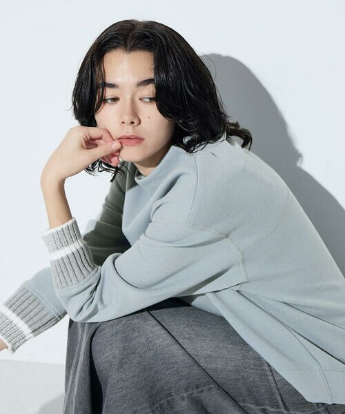 COMME CA COMFORT / コムサ・コンフォート（Lサイズ） カットソー | 〔 +サイズ 〕 袖口キラキラニットリブプルオーバー | 詳細3