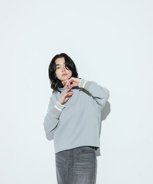 COMME CA COMFORT / コムサ・コンフォート（Lサイズ） カットソー | 〔 +サイズ 〕 袖口キラキラニットリブプルオーバー | 詳細4