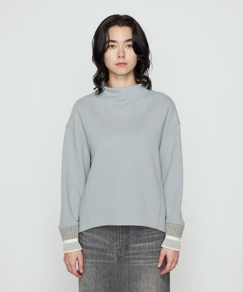 COMME CA COMFORT / コムサ・コンフォート（Lサイズ） カットソー | 〔 +サイズ 〕 袖口キラキラニットリブプルオーバー | 詳細9