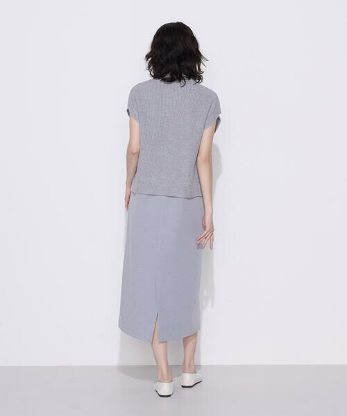 COMME CA COMFORT / コムサ・コンフォート（Lサイズ） ロング・マキシ丈ワンピース | 〔 +サイズ 〕 ケーブルニットベスト付き ワンピース | 詳細3