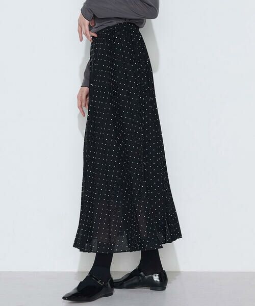 COMME CA COMFORT / コムサ・コンフォート（Lサイズ） ロング・マキシ丈スカート | 〔 TALLサイズ 〕 ドットプリント プリーツスカート | 詳細16