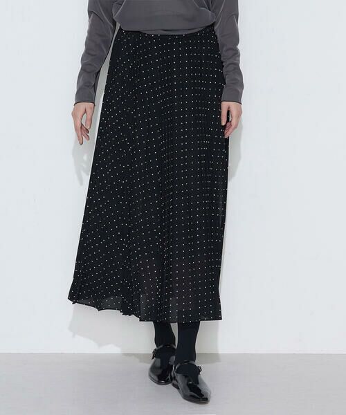 COMME CA COMFORT / コムサ・コンフォート（Lサイズ） ロング・マキシ丈スカート | 〔 TALLサイズ 〕 ドットプリント プリーツスカート | 詳細15
