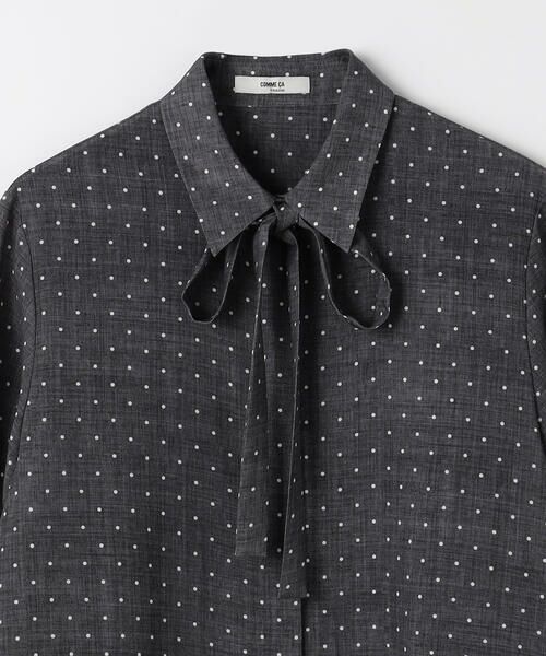 COMME CA COMFORT / コムサ・コンフォート（Lサイズ） シャツ・ブラウス | 〔 TALLサイズ 〕 ドットプリント ボウタイシャツ | 詳細7