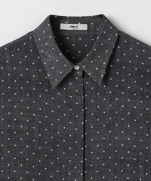 COMME CA COMFORT / コムサ・コンフォート（Lサイズ） シャツ・ブラウス | 〔 TALLサイズ 〕 ドットプリント ボウタイシャツ | 詳細8