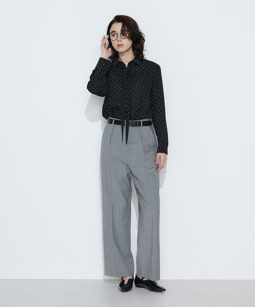 COMME CA COMFORT / コムサ・コンフォート（Lサイズ） シャツ・ブラウス | 〔 TALLサイズ 〕 ドットプリント ボウタイシャツ | 詳細14