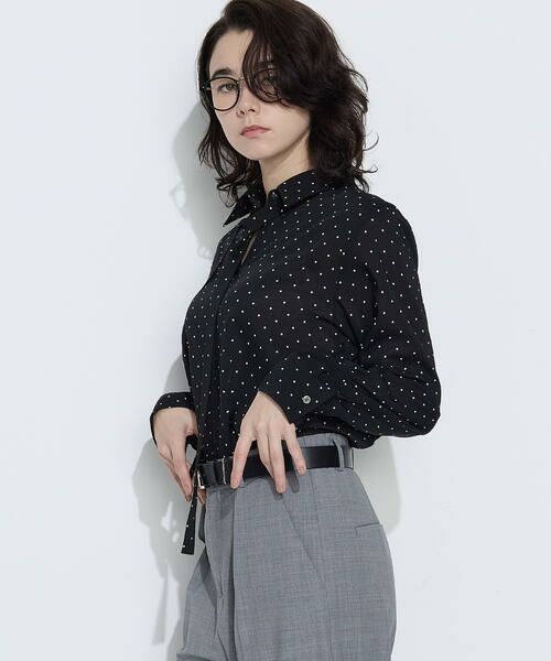 COMME CA COMFORT / コムサ・コンフォート（Lサイズ） シャツ・ブラウス | 〔 TALLサイズ 〕 ドットプリント ボウタイシャツ | 詳細16