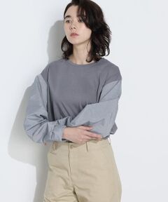 COMME CA COMFORT / コムサ・コンフォート（Lサイズ） カットソー | 〔 TALLサイズ 〕 TCポンチ 異素材プルオーバー