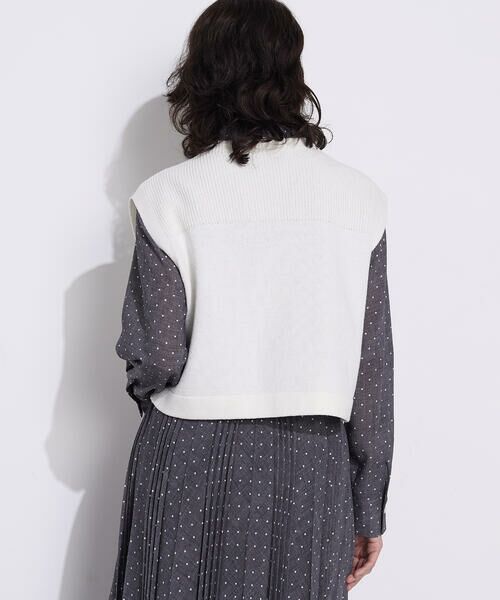 COMME CA COMFORT / コムサ・コンフォート（Lサイズ） ニット・セーター | 〔 TALLサイズ 〕 コットンポリエステルリリヤーン 前後切り替えベスト | 詳細6