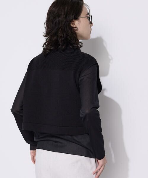 COMME CA COMFORT / コムサ・コンフォート（Lサイズ） ニット・セーター | 〔 TALLサイズ 〕 コットンポリエステルリリヤーン 前後切り替えベスト | 詳細14