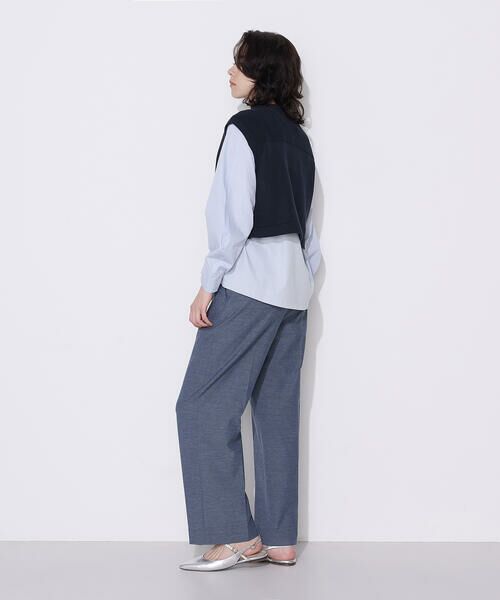 COMME CA COMFORT / コムサ・コンフォート（Lサイズ） ニット・セーター | 〔 TALLサイズ 〕 コットンポリエステルリリヤーン 前後切り替えベスト | 詳細18