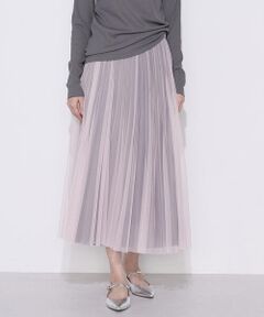 COMME CA COMFORT / コムサ・コンフォート（Lサイズ） ロング・マキシ丈スカート | 〔 TALLサイズ 〕 ソフトチュール×ウーリー分繊トリコット広巾 スカート