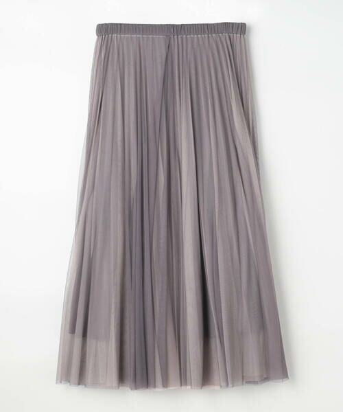COMME CA COMFORT / コムサ・コンフォート(Lサイズ) ロング・マキシ丈スカート | 〔 TALLサイズ 〕 ソフトチュール×ウーリー分繊トリコット広巾 スカート | 詳細13