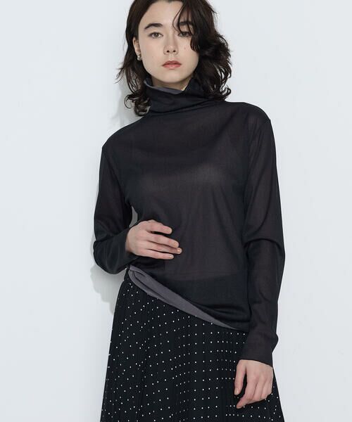 COMME CA COMFORT / コムサ・コンフォート（Lサイズ） カットソー | 〔 TALLサイズ 〕 ソフトチュール×ウーリー分繊トリコット広巾 プルオーバー | 詳細11