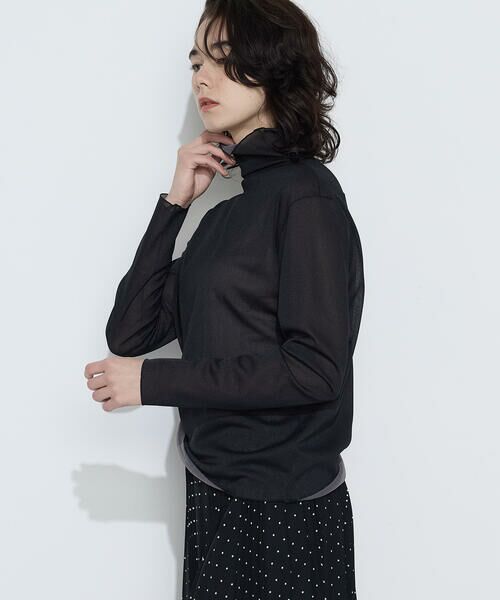 COMME CA COMFORT / コムサ・コンフォート（Lサイズ） カットソー | 〔 TALLサイズ 〕 ソフトチュール×ウーリー分繊トリコット広巾 プルオーバー | 詳細12