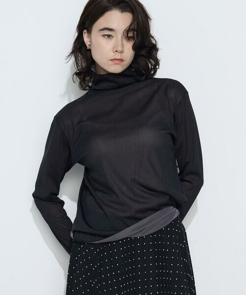 COMME CA COMFORT / コムサ・コンフォート（Lサイズ） カットソー | 〔 TALLサイズ 〕 ソフトチュール×ウーリー分繊トリコット広巾 プルオーバー | 詳細13