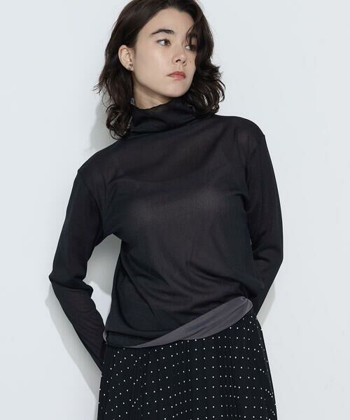 COMME CA COMFORT / コムサ・コンフォート（Lサイズ） カットソー | 〔 TALLサイズ 〕 ソフトチュール×ウーリー分繊トリコット広巾 プルオーバー | 詳細14