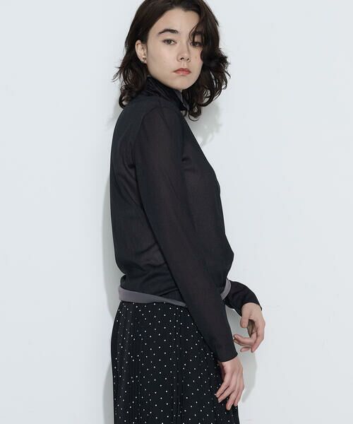 COMME CA COMFORT / コムサ・コンフォート（Lサイズ） カットソー | 〔 TALLサイズ 〕 ソフトチュール×ウーリー分繊トリコット広巾 プルオーバー | 詳細15