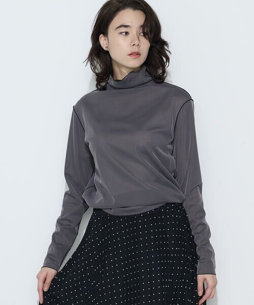 COMME CA COMFORT / コムサ・コンフォート（Lサイズ） カットソー | 〔 TALLサイズ 〕 ソフトチュール×ウーリー分繊トリコット広巾 プルオーバー | 詳細5