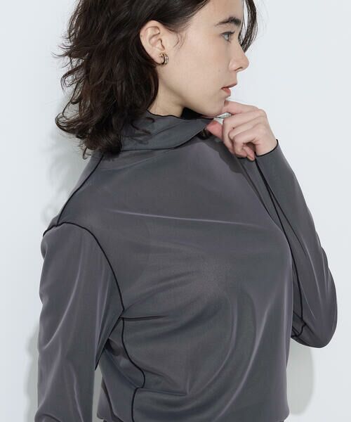 COMME CA COMFORT / コムサ・コンフォート（Lサイズ） カットソー | 〔 TALLサイズ 〕 ソフトチュール×ウーリー分繊トリコット広巾 プルオーバー | 詳細6