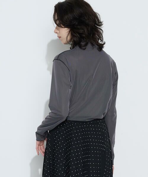 COMME CA COMFORT / コムサ・コンフォート（Lサイズ） カットソー | 〔 TALLサイズ 〕 ソフトチュール×ウーリー分繊トリコット広巾 プルオーバー | 詳細8