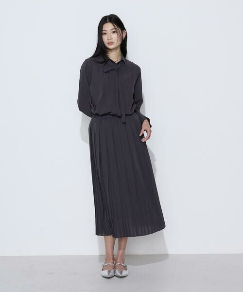 COMME CA COMFORT / コムサ・コンフォート（Lサイズ） ロング・マキシ丈スカート | 〔 TALLサイズ 〕 フィネスボイル プリーツスカート | 詳細1