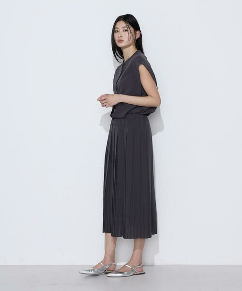 COMME CA COMFORT / コムサ・コンフォート（Lサイズ） ロング・マキシ丈スカート | 〔 TALLサイズ 〕 フィネスボイル プリーツスカート | 詳細3