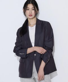 COMME CA COMFORT / コムサ・コンフォート（Lサイズ） テーラードジャケット | 〔 TALLサイズ 〕 キュプラリネン ピークドラペルジャケット