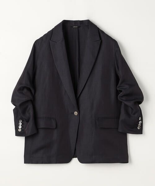 COMME CA COMFORT / コムサ・コンフォート（Lサイズ） テーラードジャケット | 〔 TALLサイズ 〕 キュプラリネン ピークドラペルジャケット | 詳細9