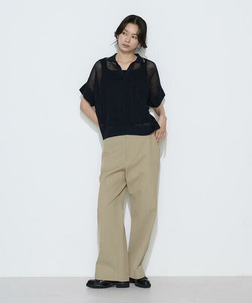 COMME CA COMFORT / コムサ・コンフォート（Lサイズ） ニット・セーター | 〔 TALLサイズ 〕 リネンメッシュ スキッパープルオーバー | 詳細2