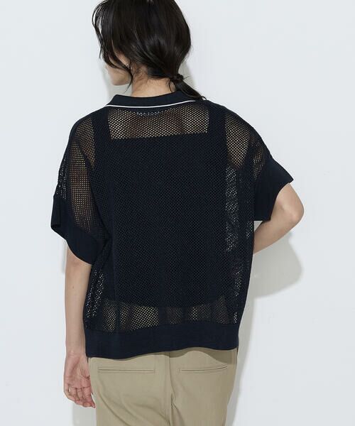 COMME CA COMFORT / コムサ・コンフォート（Lサイズ） ニット・セーター | 〔 TALLサイズ 〕 リネンメッシュ スキッパープルオーバー | 詳細5