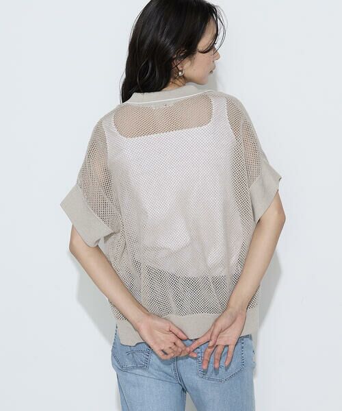 COMME CA COMFORT / コムサ・コンフォート（Lサイズ） ニット・セーター | 〔 TALLサイズ 〕 リネンメッシュ スキッパープルオーバー | 詳細14