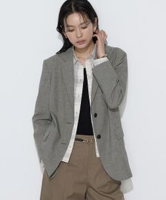 COMME CA COMFORT / コムサ・コンフォート（Lサイズ） テーラードジャケット | 〔 TALLサイズ 〕 ストレッチミニ千鳥 ジャケット