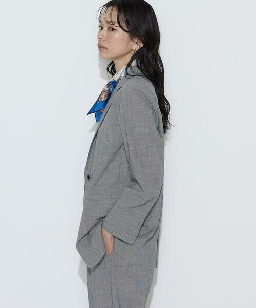 COMME CA COMFORT / コムサ・コンフォート（Lサイズ） テーラードジャケット | 〔 TALLサイズ 〕 ストレッチミニ千鳥 ジャケット | 詳細4