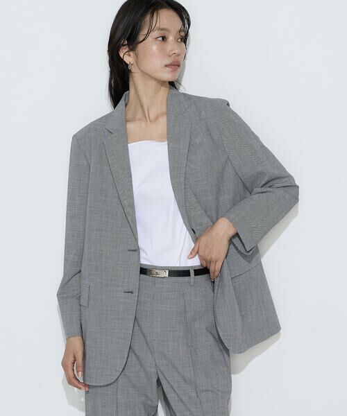 COMME CA COMFORT / コムサ・コンフォート（Lサイズ） テーラードジャケット | 〔 TALLサイズ 〕 ストレッチミニ千鳥 ジャケット | 詳細7