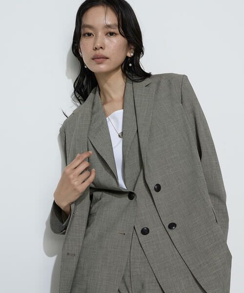 COMME CA COMFORT / コムサ・コンフォート（Lサイズ） テーラードジャケット | 〔 TALLサイズ 〕 ストレッチミニ千鳥 ジャケット | 詳細23