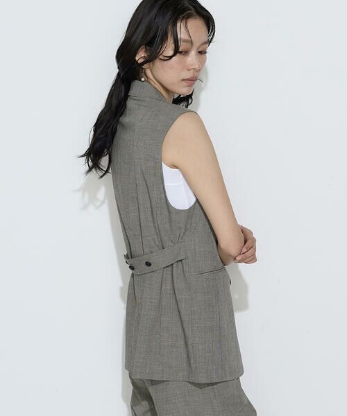 COMME CA COMFORT / コムサ・コンフォート（Lサイズ） ベスト | 〔 TALLサイズ 〕 ストレッチミニ千鳥 ジレ | 詳細13