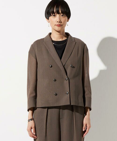 COMME CA COMFORT / コムサ・コンフォート（Lサイズ） テーラードジャケット | 〔 TALLサイズ 〕 【セットアップ対応】シアーチェックジャケット | 詳細15