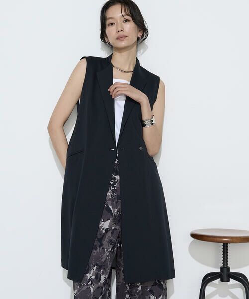COMME CA COMFORT / コムサ・コンフォート（Lサイズ） ベスト | 〔 TALLサイズ 〕 TCポンチ ジレ（09:ネイビー）