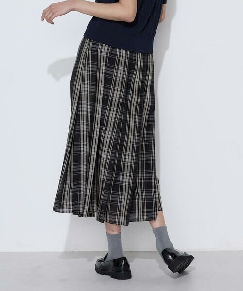 COMME CA COMFORT / コムサ・コンフォート（Lサイズ） ロング・マキシ丈スカート | 〔 TALLサイズ 〕 先染めシアーチェック タックスカート | 詳細4