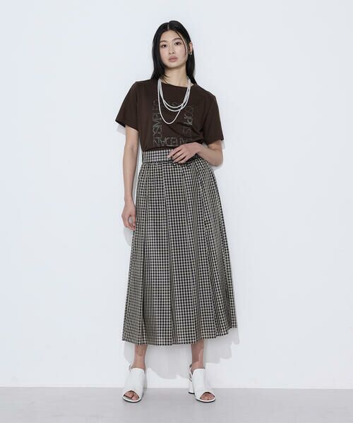 COMME CA COMFORT / コムサ・コンフォート（Lサイズ） ロング・マキシ丈スカート | 〔 TALLサイズ 〕 先染めシアーチェック タックスカート | 詳細7