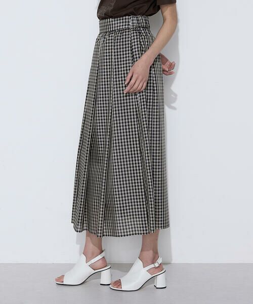 COMME CA COMFORT / コムサ・コンフォート（Lサイズ） ロング・マキシ丈スカート | 〔 TALLサイズ 〕 先染めシアーチェック タックスカート | 詳細10