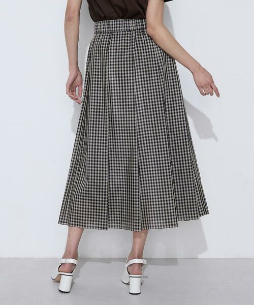 COMME CA COMFORT / コムサ・コンフォート（Lサイズ） ロング・マキシ丈スカート | 〔 TALLサイズ 〕 先染めシアーチェック タックスカート | 詳細11
