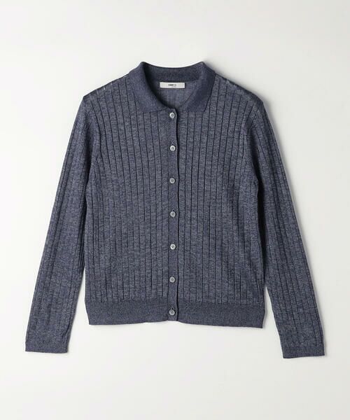 COMME CA COMFORT / コムサ・コンフォート（Lサイズ） カーディガン・ボレロ | 〔 TALLサイズ 〕 レーヨンイタリア糸 ワイドリブポロカーディガン | 詳細21