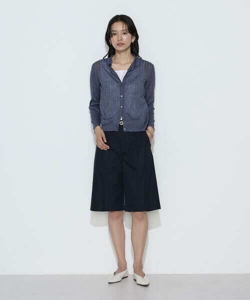 COMME CA COMFORT / コムサ・コンフォート（Lサイズ） カーディガン・ボレロ | 〔 TALLサイズ 〕 レーヨンイタリア糸 ワイドリブポロカーディガン | 詳細14