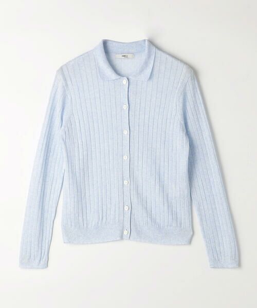 COMME CA COMFORT / コムサ・コンフォート（Lサイズ） カーディガン・ボレロ | 〔 TALLサイズ 〕 レーヨンイタリア糸 ワイドリブポロカーディガン | 詳細28