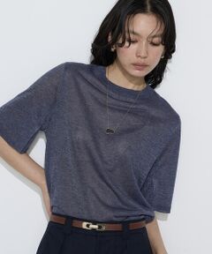 COMME CA COMFORT / コムサ・コンフォート（Lサイズ） ニット・セーター | 〔 TALLサイズ 〕 レーヨンイタリア糸 半袖プルオーバー