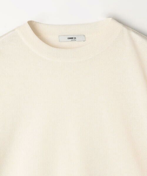 COMME CA COMFORT / コムサ・コンフォート（Lサイズ） ニット・セーター | 〔 TALLサイズ 〕 レーヨンイタリア糸 半袖プルオーバー | 詳細9