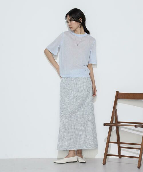 COMME CA COMFORT / コムサ・コンフォート（Lサイズ） ニット・セーター | 〔 TALLサイズ 〕 レーヨンイタリア糸 半袖プルオーバー | 詳細22